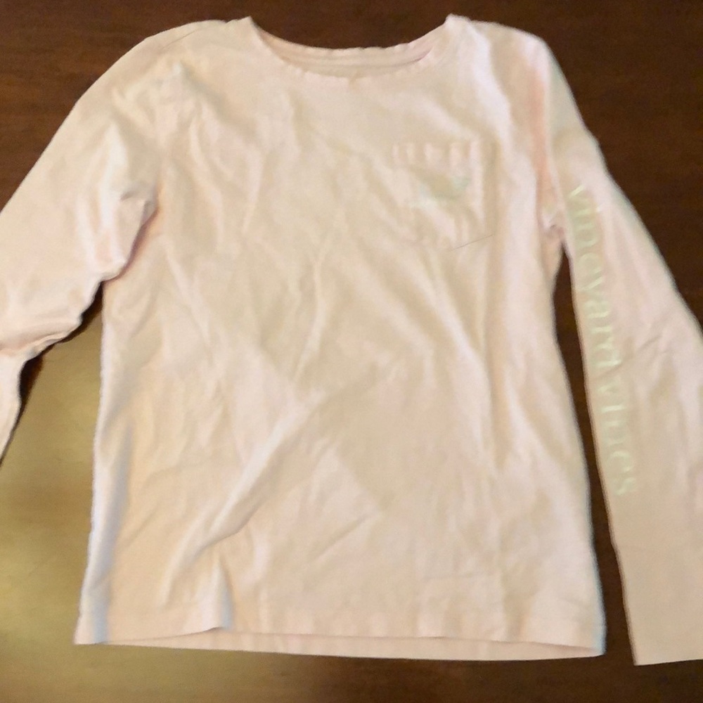 Girls Vineyard Vines pink long sleeve tee